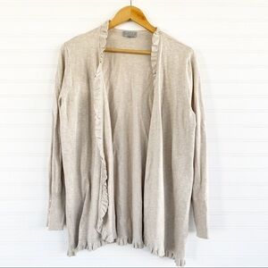 Joseph A open ruffle cardigan sweater Size Medium